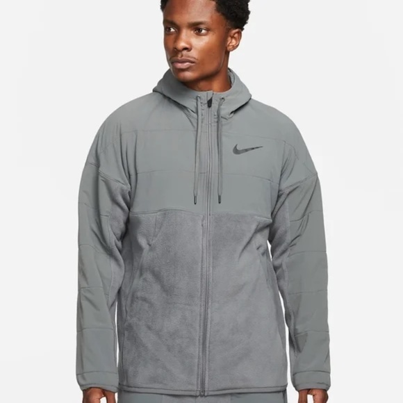 Nike Therma-FIT Winterized Full Zip Training Hoodie DD2128-068 (Grey) - Picture 1 of 7